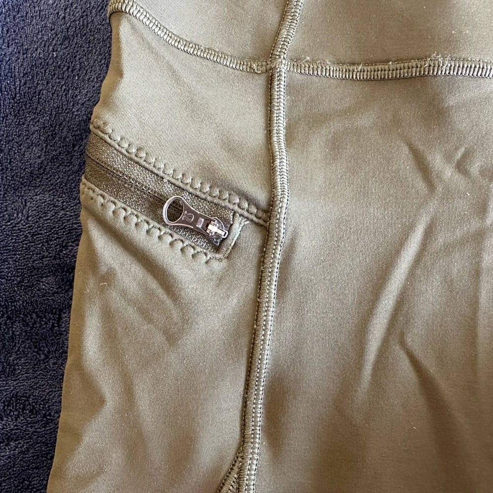 First Mile Tech Tight 2 Military Green Run Tech Fleece lined, zipper pockets - Picture 13 of 17